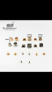 [Hàng mới] (4 cái) Đinh tán ren vặn cao cấp đinh tán gắn túi trang trí túi xách phụ kiện túi xách HBST9-10 FZD775 #ssl_accessories