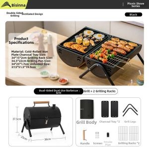 BSWOLF | Outdoor Portable BBQ Grill