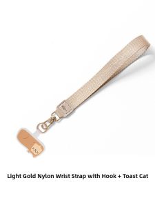 Ultra-Thin Mobile Phone Lanyard Clip Cute Cat Pendant Wrist Strap Adjustable Crossbody Neck Rope EKAX Brand Nylon Braided Material