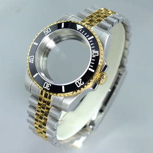 40mm Watch Case NH35 Stainless Steel Parts Sapphire For NH35 NH36 4R 8215 2824 Jubilee Oyster Bracelet Gold Watch Cases NH35A