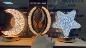 MS Lampu Meja Kontrol Sentuh Lampu Hias Malam Dapat Diredupkan Meja Samping Tempat Tidur