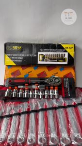 Bộ dụng cụ sửa chữa xe máy đồ dùng cờ lê vòng miệng Yeti và bộ tuýp cần tự động 1/2