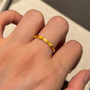 New Chinese Style Gold Little Golden Osmanthus Ring for Women Luxury Design Versatile Unique Finger Ring Fashionable Jewelry