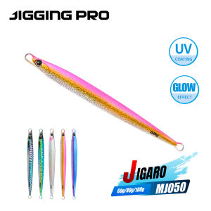JIGGING PRO Long Cast Metal Jig 60g 80g 100g Fast Sinking Jigging Lure Saltwater Needle Fishing Lure
