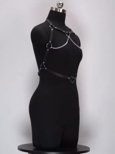 Dây Lưng Da Thời Trang Nữ Chất Liệu PU Giả Da Kiểu Corset Phong Cách Gothic Punk Phụ Kiện Dây Đeo Ngực Đồ Lót.