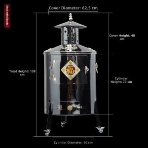 WANGJIXIANG | Large Burner Money Bucket Stainless Steel