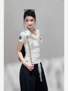 THROUS | Áo Thun Polo Cổ Bẻ Tay Ngắn Ôm Sát