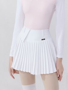 Womens Golf Short Skirt Half-length Slimming Badminton Quick-dry Pleated Wrap-around Anti-luminous Skirts Sportswear