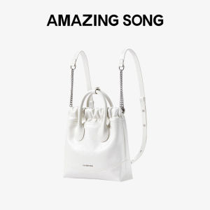 Small Silver Leather Backpack
