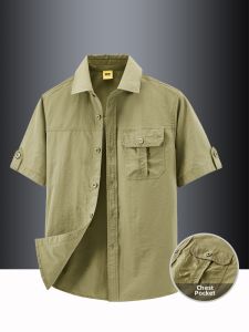 CHAFEI | Breathable Loose Fit Large Size Mens Shirt