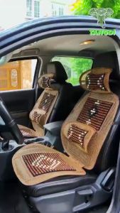 Lót Ghế Ô Tô hạt gỗLót Lưới Nâng Lưng Hạt Gỗ Massage Chống Nóng Xe Hơi Thoáng Khí Giảm Đau Nhức