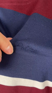 POLICE T-Shirt Salur Bordir Cotton Premium Tebal Pria 53010