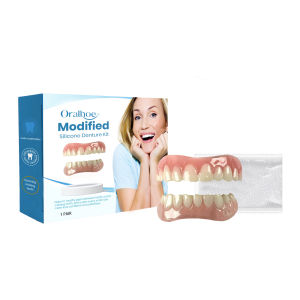 Dentures False Teeth Full Set Temporary Tooth Repair Improve Dental Loss Fitting Mouth Prevent Falling Out Soft Silicone Braces
