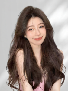 MENGSIQIAN | Natural Invisible Full Real Hair Long Wavy Wig Medium Part