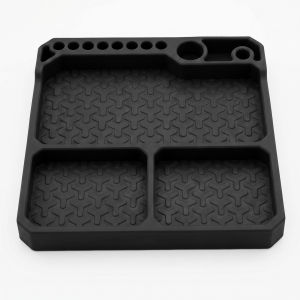 OGRC Silicone Khay Đựng Dụng Cụ RC Vít Lưu Trữ Tấm Giữ Vít Thảm 160x160mm Đỏ/Đen Dành Cho Xe Điều Khiển Từ Xa Và Đồ Chơi Tổ Chức