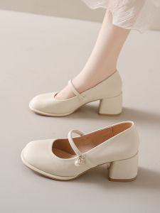 YX | Versatile Stylish Single Shoes Mid Thick Heels