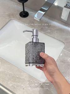 400ML Plastic Pump Soap Dispenser Soap Dispensing Bottle Light luxury Transparent Hand Sanitizer Shampoo Lotion Liquid Container