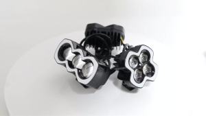 Motorcycle LED 2/3/4 Lens Spotlight High Low Beam Headlight RGB Halo Auxiliary Fog Light Moto Driving Work Lamp Spotlights 12V