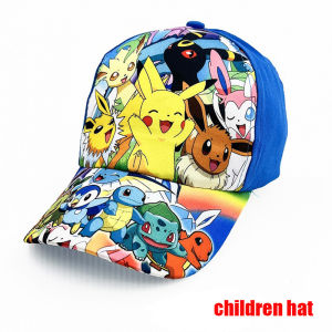 Takara Tomy | Anime Figure Pokemon Baseball Cap Pikachu Hat Adjustable Pokemon Cosplay Hip Hop Cartoon Adult Hats Boy Girl Kids Birthday Gifts