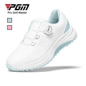 PGM Golf Shoes for Women Korean Style Sneakers Heightening Sport Shoe with Knob Shoelace and Waterproof Non-slip Design