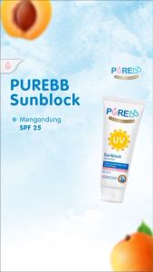 PUREbb SUNBLOCK 100g / pure baby sunblock bayi / lotion bayi / pelindung krim tabir surya