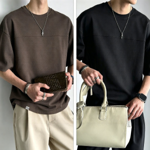 izzue | Japanese Style Lazy Deconstructed Pure Cotton Loose Short Sleeve T-Shirt