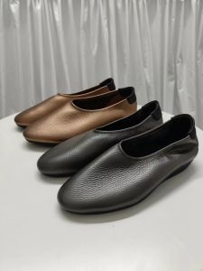 2024 New Arrival Cabinet YASS Authentic Leather Comfortable Soft Bottom Soft Surface Ladieswear High-Cut Shoes Flats Non-Slip Single-Layer Shoes Women