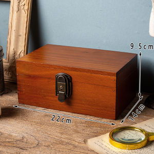 QINGZHI | Retro Japanese Style Locked Wooden Storage Box