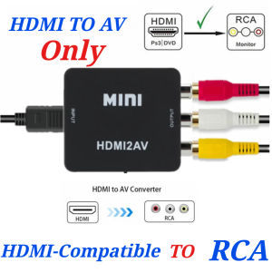 1080P HDMI-compatible to RCA Converter AV/CVSB L/R Video Box HD 1920*1080 HDMI2AV Support NTSC PAL Output HDMI To AV