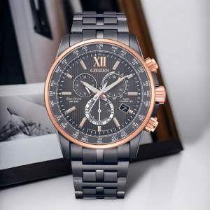 ĐỒNG HỒ NAM CHÍNH HÃNG CITIZEN CB5884-88H Eco-Drive Radio-Controlled Perpetual Calendar Black Dial & Stainless Steel Men