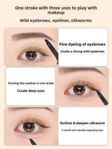 MONLEYTA | Long-lasting Waterproof Eyebrow Makeup Womens Official Flagship Store Authentic Product 2 Sticks Natural 3D Coloring Easy Application