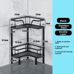 QIMAHUANGZI | Stainless Steel Corner Shelf Storage Rack