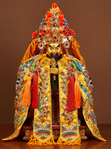Dragon Robe Five Uncle Altar Cloak Stage Costume Chinese Mythical Figure Clothes Wealth Deity Bodhisattva Vow Cloak