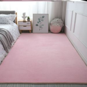 Modern Minimalist Shaggy Area Rugs Fluffy Carpet Floor Mat Rectangular Home Office Study Room Pure Color Machine Weaved