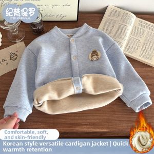 JIFANPAUL | Warm Childrens Coat for Mid-Large Kids Long Sleeve Sweater for Boys and Girls