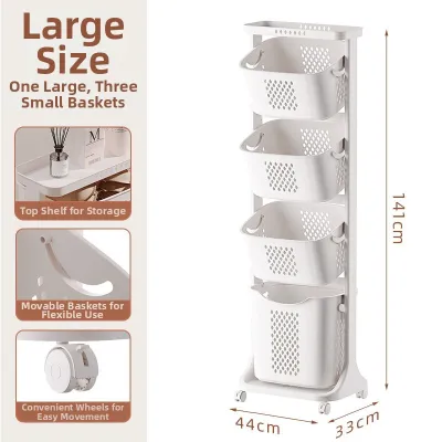 Large Capacity Bathroom Storage Laundry Basket