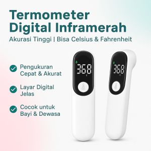 Termometer cepat tanggap demam|Termometer portable travel size | Smart Thermometer infrared digital