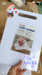 Thớt vuông 3 size bé - trung - đại nhựa việt nhật chất liệu PP cao cấp Gia Dụng Đức Huỳnh DN576