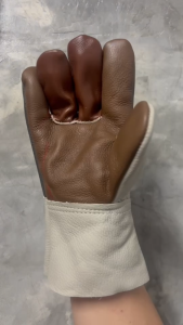 ถุงมือหนังเฟอร์ รุ่น D51012 ( จำนวน 12 คู่ ซ้าย/ขวา ) หนังหนา 1.5 มิล ทั้งผืน