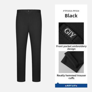 GYgoldlion | Pure Cotton Casual Pants for Men Autumn New Fashionable Commuting Straight Leg Loose Wide Leg Pants