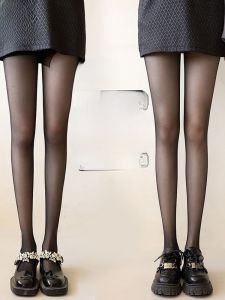 MiiOW | ถุงน่องผ้าไหมสีดำบางเฉียบสำหรับผู้หญิงในช่วงฤดูร้อน ถุงน่องผ้าไหมสีดำเซ็กซี่ ใส่สบาย ระบายอากาศได้ดี ถุงน่องยาวถึงเข่า