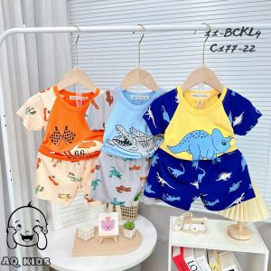 [New] Bộ Quần áo Minky mom Minly baby Size Đại Cộc Tay Bé Trai Vải Thun lạnh Thoáng mát Unibaby BCKL4