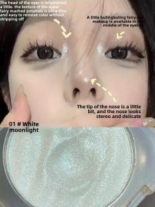 Beautiful Galaxy Diamond in the Debris ~ Shining Highlight Female Pearlescent Glitter Diamond Polarized Brightening Face Crouching Silkworm Eye Shadow Nature