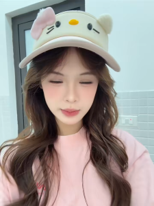 Mũ Bóng Chày Hello Kitty Tai Thú 3D Nữ Cute – Mũ Lưỡi Trai Hello Kitty Hàn Quốc Ulzzang Free Size