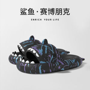 2024 New Shark Slippers EVA Antibacterial Men Women Home Anti-slip Couple Wearable Quiet Thick Bottom Sandals Home Slippers