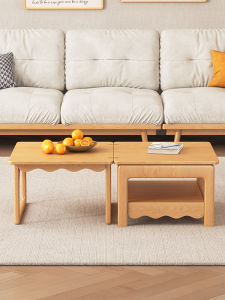 Foldable Coffee Table Living Room Home Multi-Functional Small Apartment He Wooden House Solid Wood Dining Table Dual-Use Creative Ash Wood Tea Table