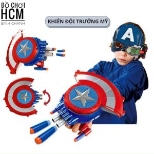 [CHẤT LƯỢNG - LOẠI LỚN - NẶNG TAY] Đồ chơi khiên bắn mút xốp Captain American dành cho bé thích siêu anh hùng Avengers khiên đội trưởng mỹ