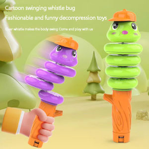 whistle twist worm childrens toys cute green worm rotating swing whistle toy balance swing whistle snake interesting creative toys decompression toys