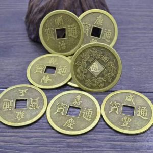 Đồng Xu Âm Dương May Mắn Kích Vượng Tài Lộc Gieo Quẻ Xin Đài