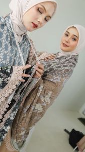 [New Launching] Mukena Dior Salwa Premium Silk Mewah Pakaian Muslim Dewasa Jumbo MotiF 2in1